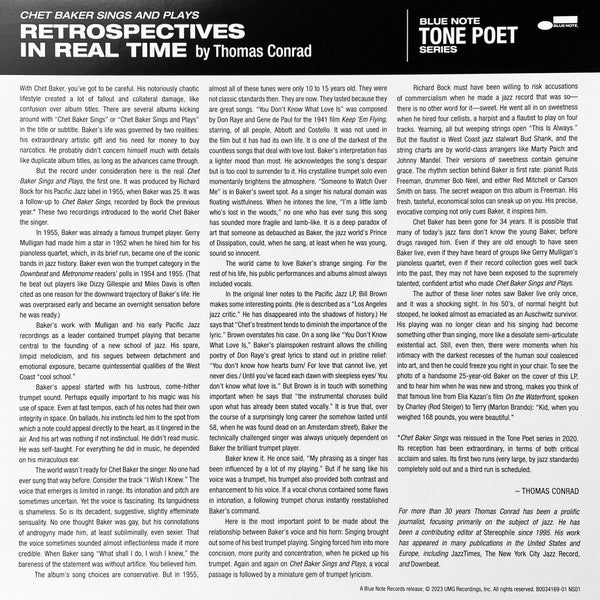 Gatefold: Chet Baker – Chet Baker Sings & Plays (Blue Note Tone Poet LP Vinyl) Vinyl LP | Relix