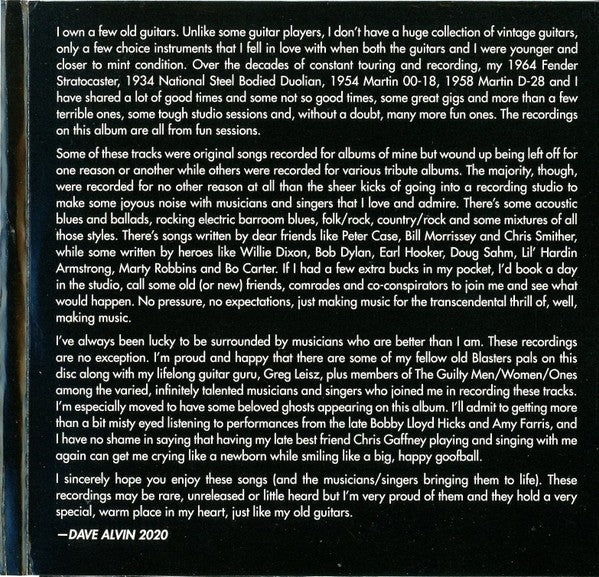 Gatefold: Dave Alvin – From An Old Guitar:  Rare and Unreleased Recordings CD | Relix