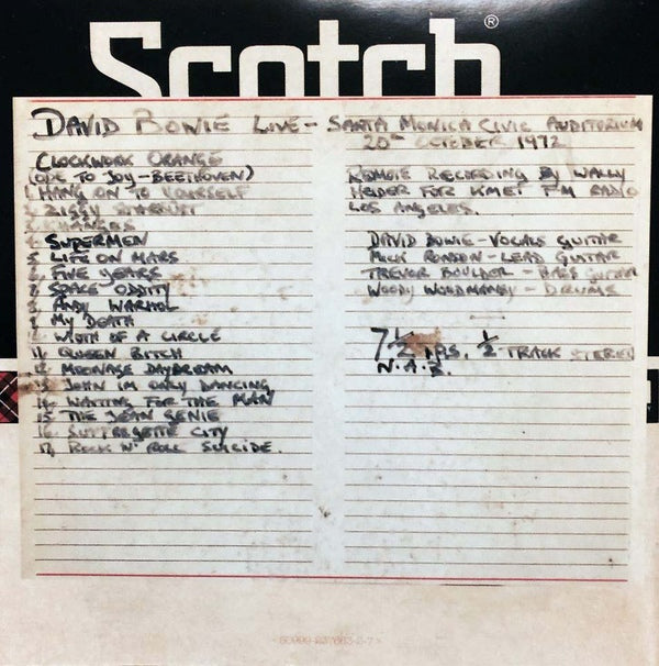 Gatefold: David Bowie – Live Santa Monica '72 Vinyl LP | Relix
