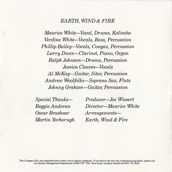 Gatefold: Earth, Wind & Fire – Head to the Sky CD | Relix