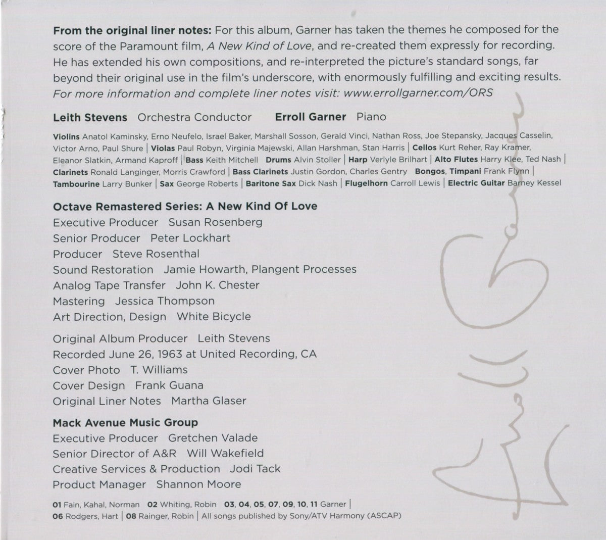 Gatefold: Erroll Garner – A New Kind of Love (Octave Remastered Series CD) CD | Relix