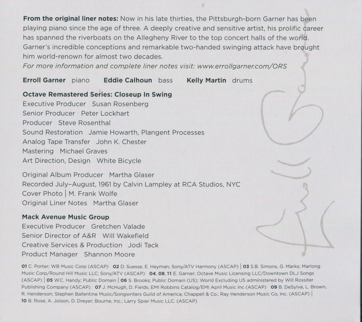 Gatefold: Erroll Garner – Closeup in Swing (Octave Remastered Series CD) CD | Relix