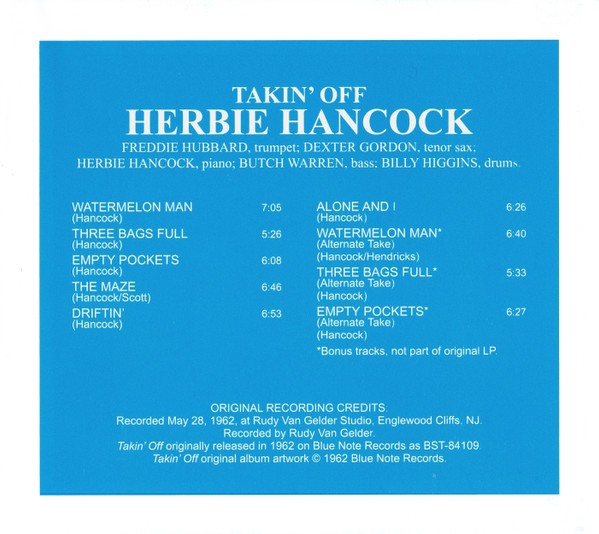 Gatefold: Herbie Hancock – Takin' Off CD | Relix