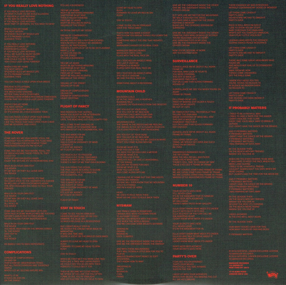 Gatefold: Interpol – Marauder Vinyl LP | Relix
