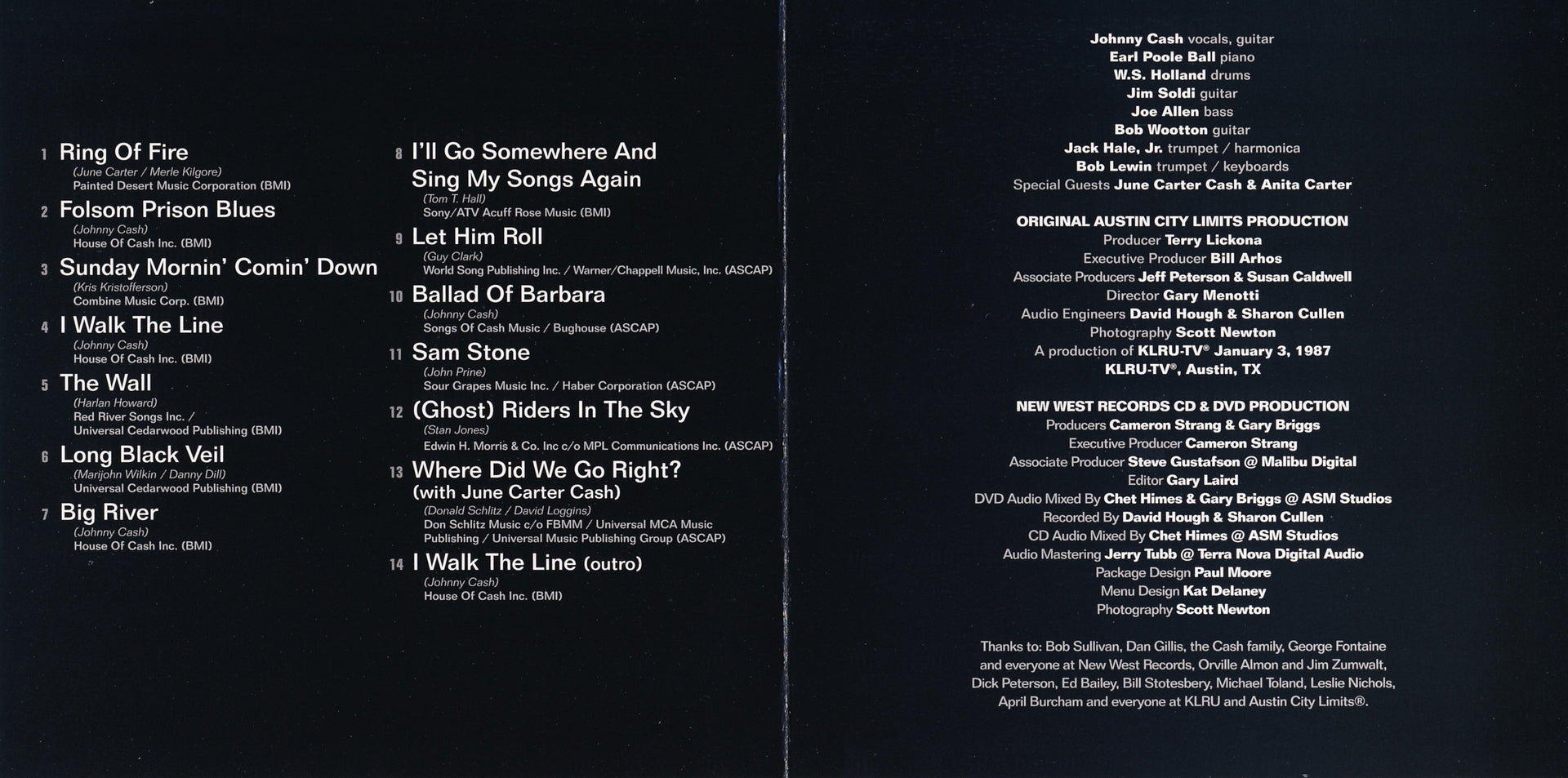 Gatefold: Johnny Cash – Live from Austin TX CD | Relix