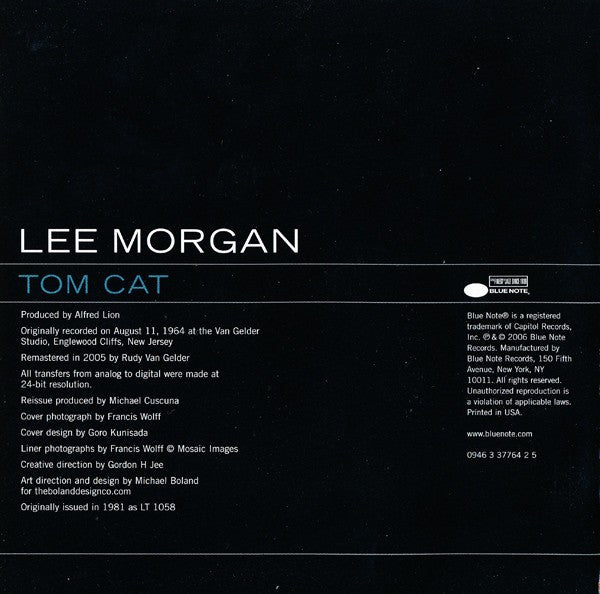 Gatefold: Lee Morgan – Tom Cat (Remastered CD) CD | Relix