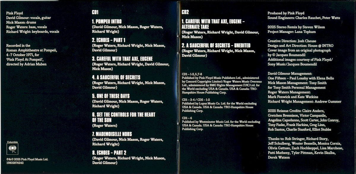 Gatefold: Pink Floyd – Pink Floyd At Pompeii - MCMLXXII CD | Relix