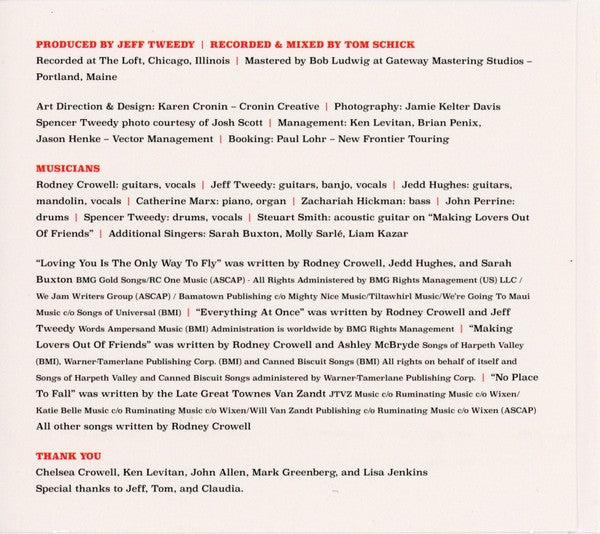 Gatefold: Rodney Crowell – The Chicago Sessions CD | Relix
