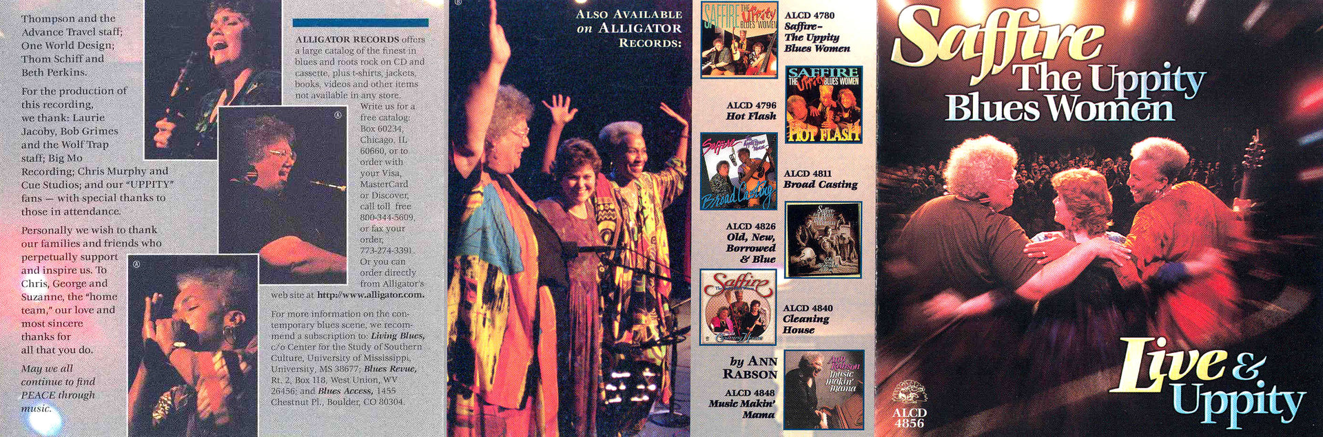 Gatefold: Saffire- The Uppity Blues Women – Live & Uppity CD | Relix