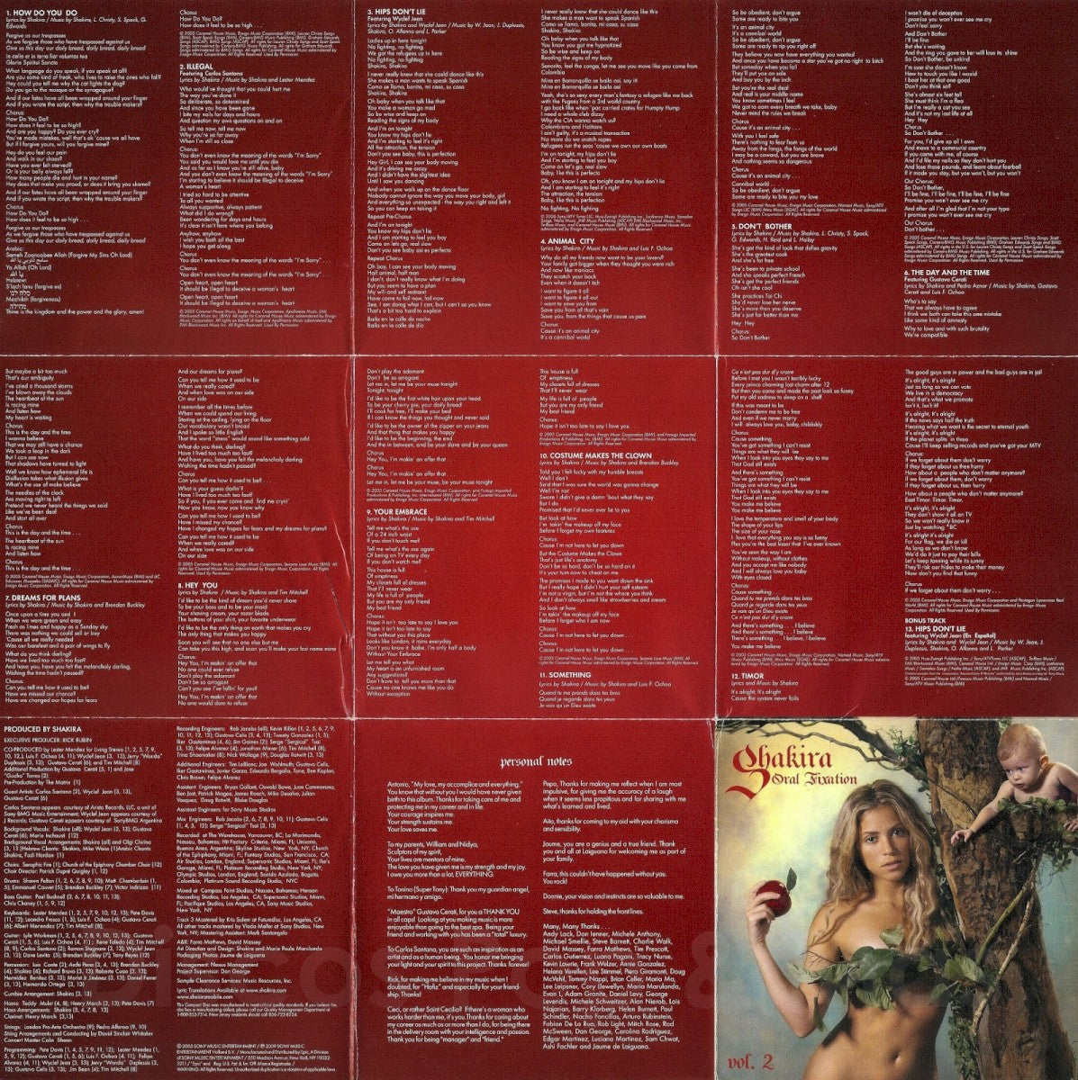 Gatefold: Shakira – Oral Fixation Vol. 2 Vinyl LP | Relix
