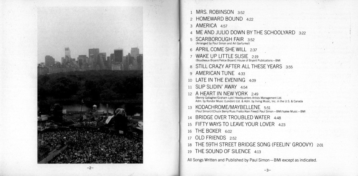 Gatefold: Simon & Garfunkel – The Concert In Central Park Vinyl LP | Relix