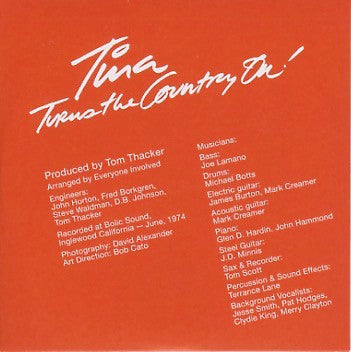 Gatefold: Tina Turner – Tina Turns The Country On! Vinyl LP | Relix