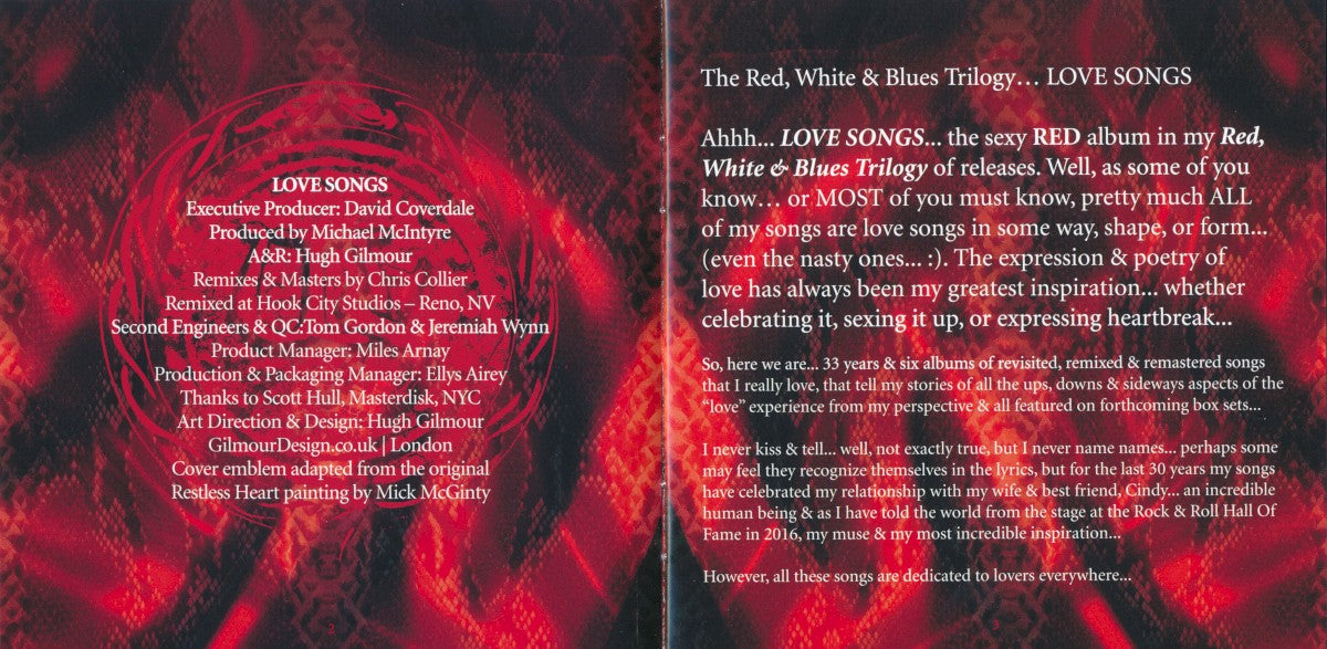 Gatefold: Whitesnake – Love Songs (2020 Remix CD) CD | Relix