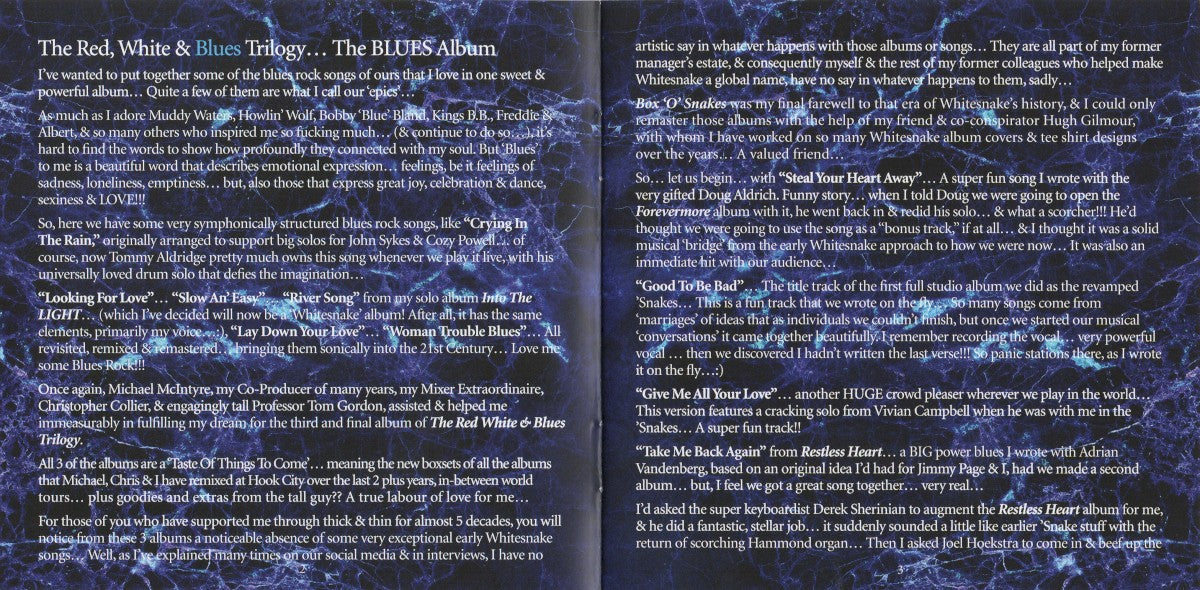 Gatefold: Whitesnake – The BLUES Album (2020 Remix CD) CD | Relix