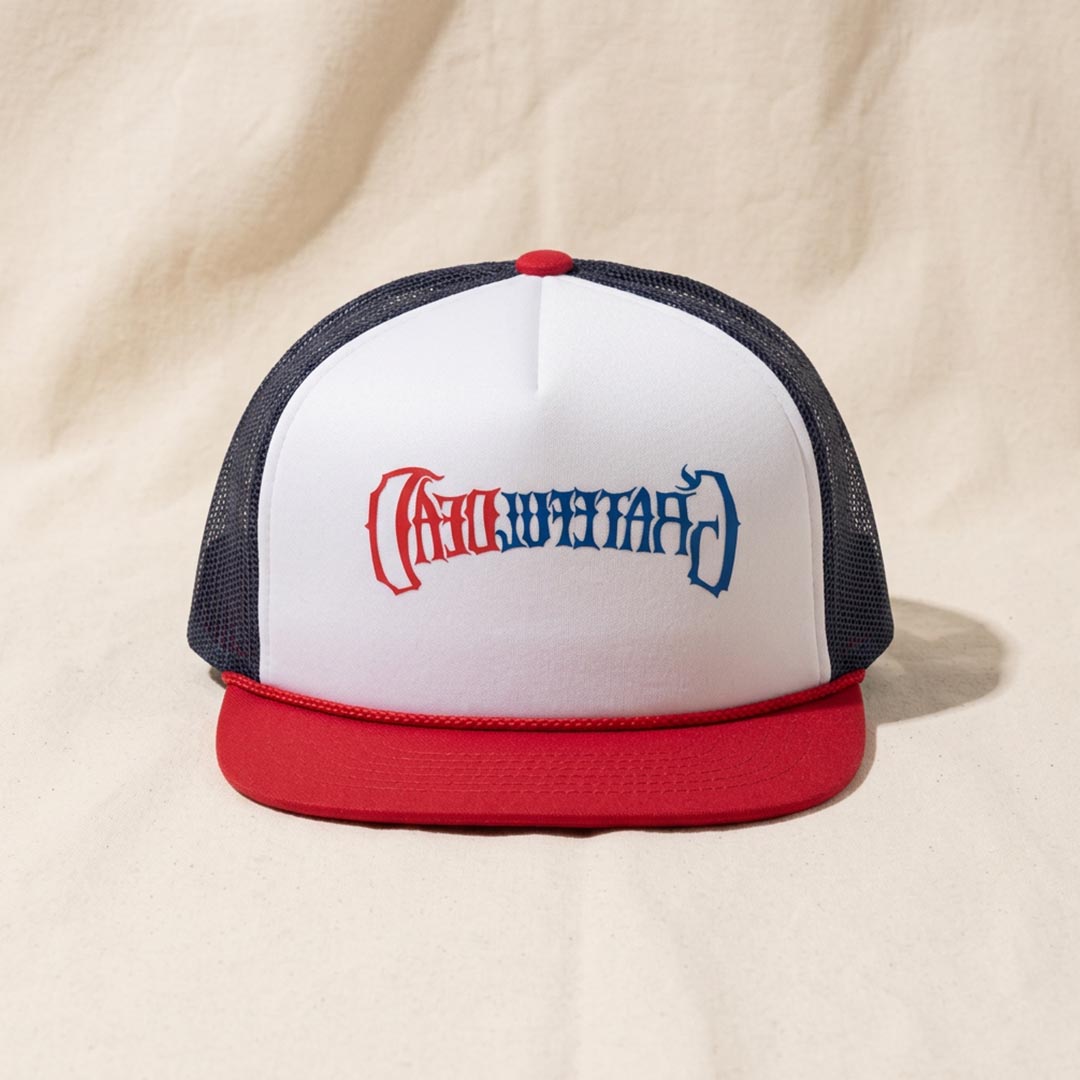 Grateful Dead Reversed Foam Trucker Hat - Red White and Blue