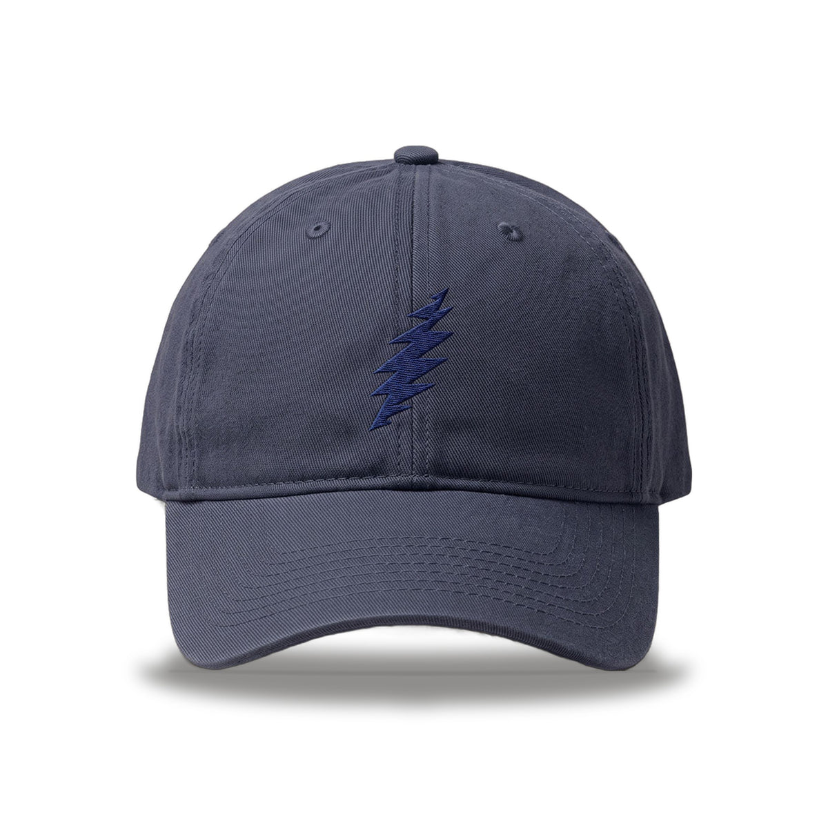 Grateful Dead Embroidered Navy Bolt Dad Hat - Vintage Navy