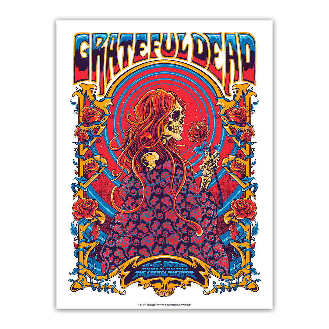 Grateful Dead 11/6/1970 main edition poster by ZazzCorp featuring retro-inspired artwork with bold colors and intricate linework