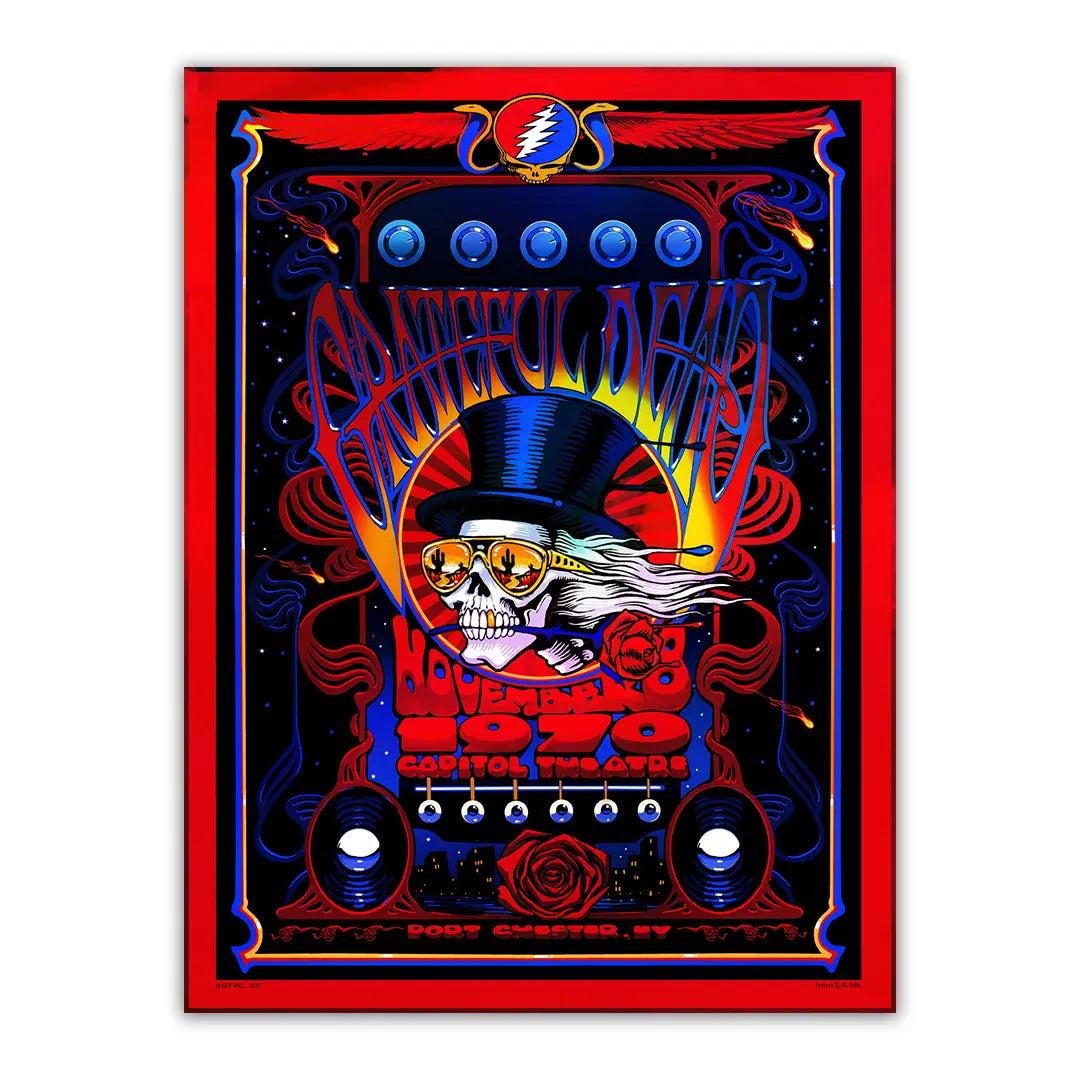 Grateful Dead (11/8/1970) Rainbow Foil Poster by Richard Biffle Grateful Dead (11/8/1970) Rainbow Foil Poster by Richard Biffle