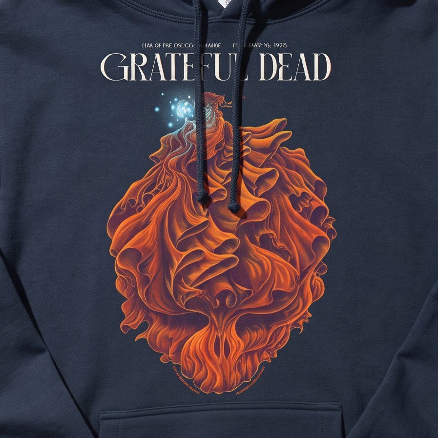 Close-up of the Bailey Race design on a hoodie