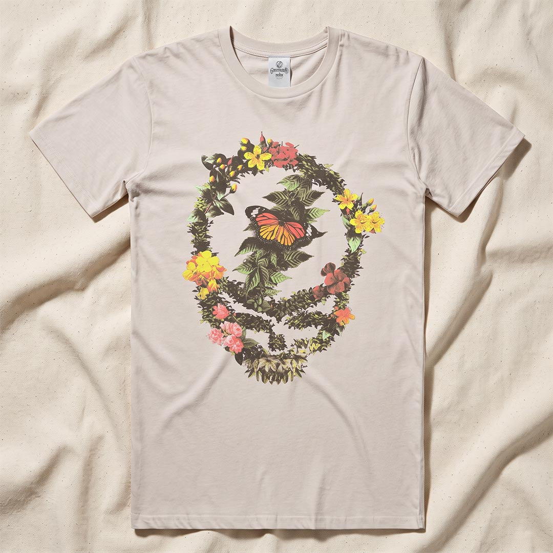 Grateful Dead Botanical Stealie T-Shirt - Ivory