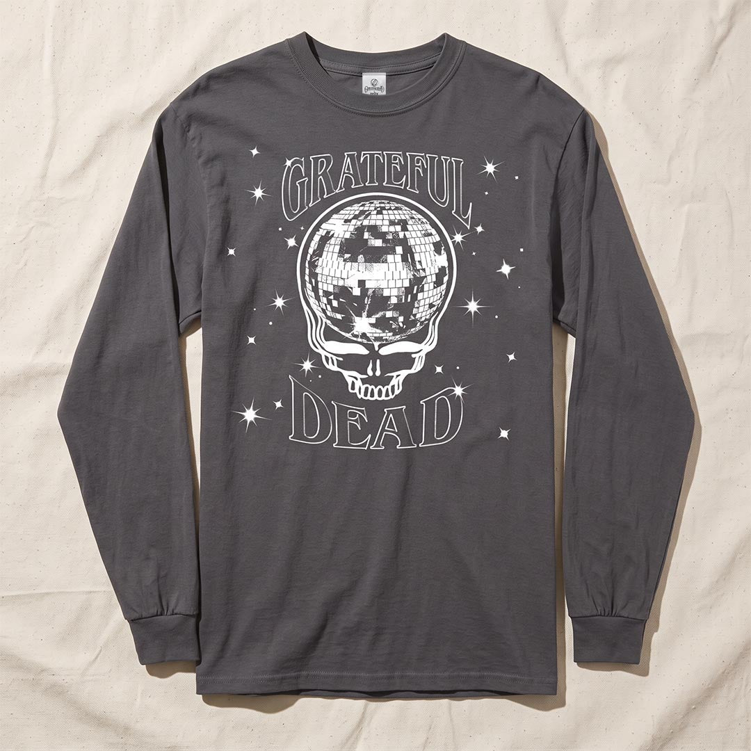 Disco Ball Stealie Long Sleeve T-Shirt in Black — Officially licensed Grateful Dead Long Sleeve T-Shirt from Relix