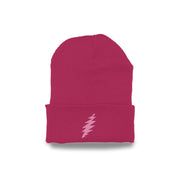 Grateful Dead Embroidered Pink Bolt Cuffed Beanie - Fuchsia