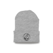 Grateful Dead Embroidered Stealie Cuffed Beanie - Heather Grey