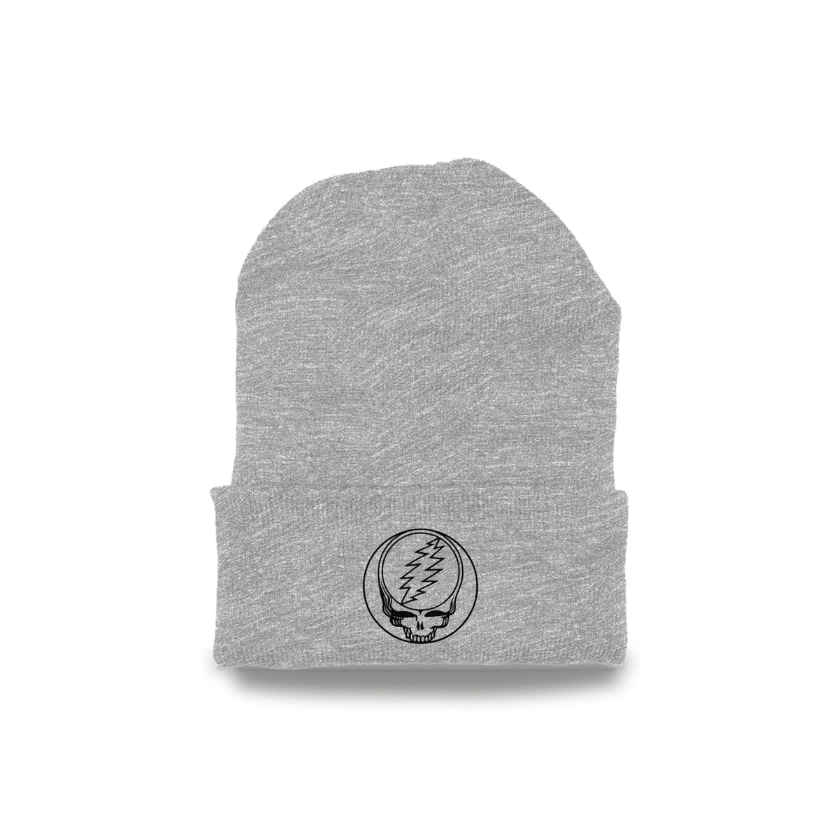 Grateful Dead Embroidered Stealie Cuffed Beanie - Heather Grey