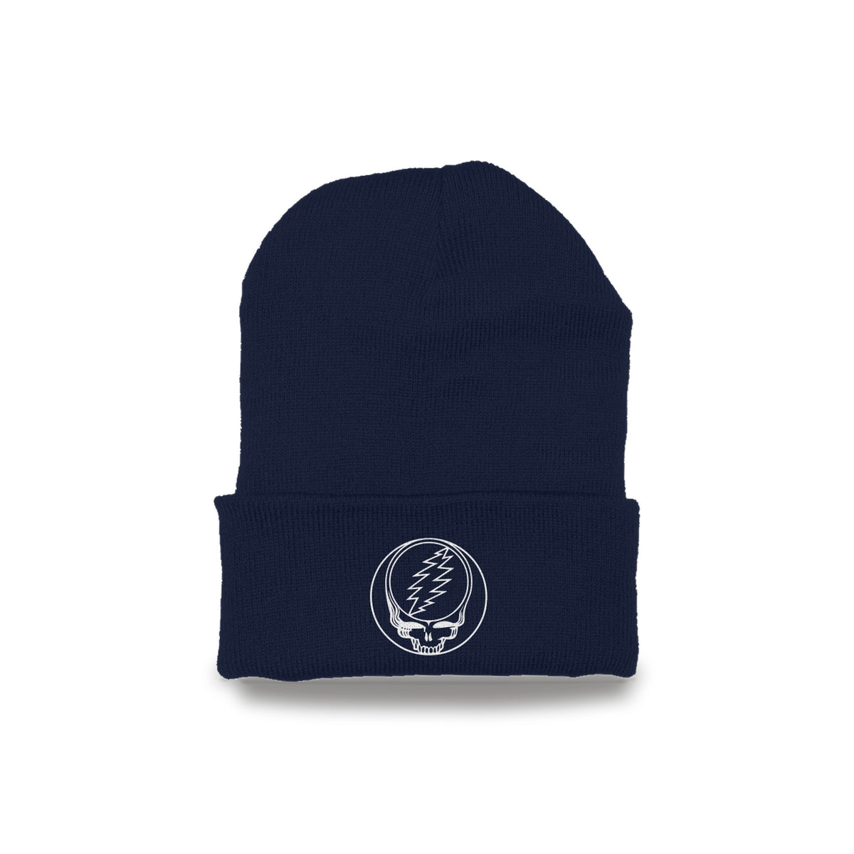 Grateful Dead Embroidered Stealie Cuffed Beanie - Navy