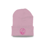 Grateful Dead Embroidered Stealie Cuffed Beanie - Pink