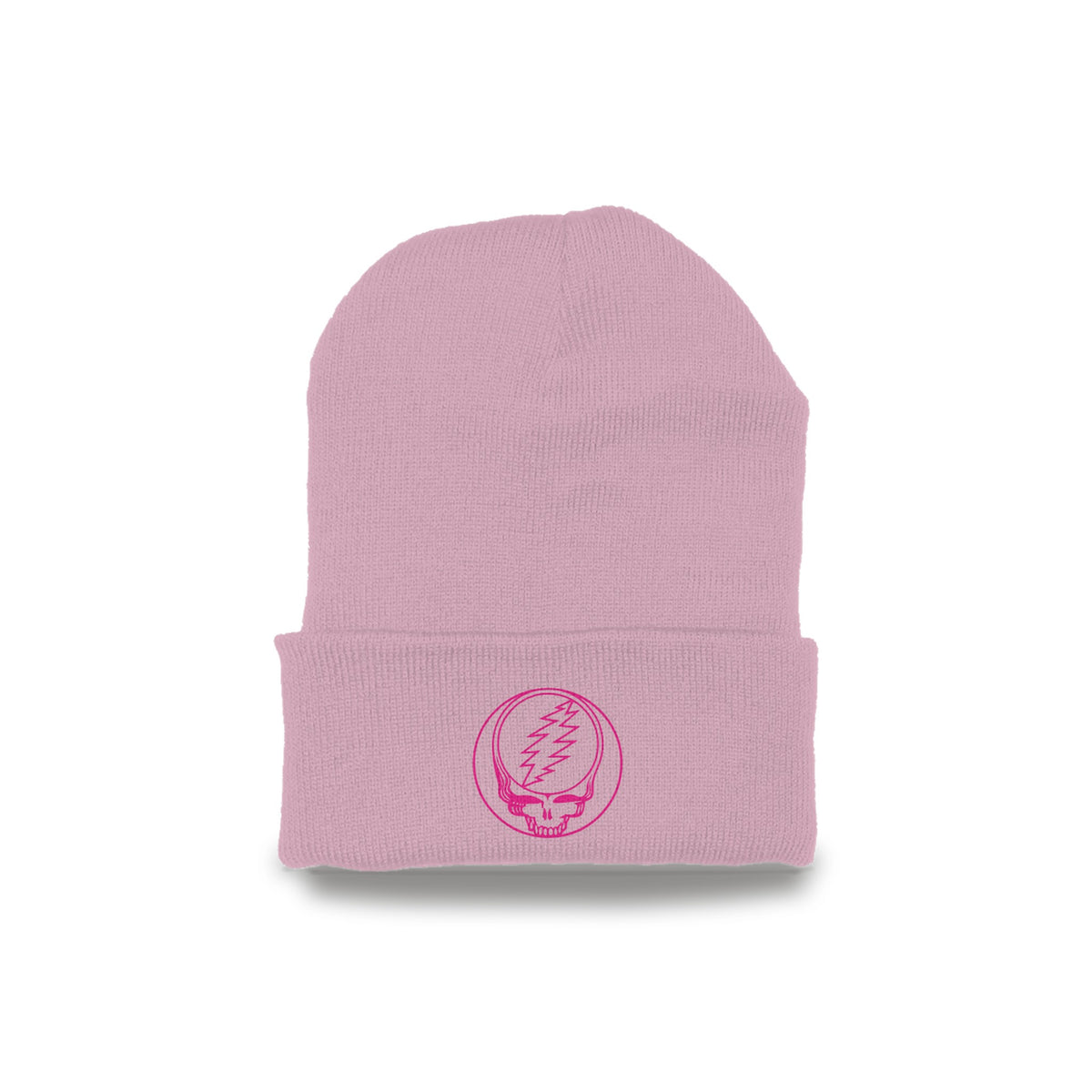 Grateful Dead Embroidered Stealie Cuffed Beanie - Pink