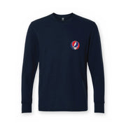Grateful Dead Embroidered Patch Stealie Thermal Long Sleeve T-Shirt - Midnight Navy