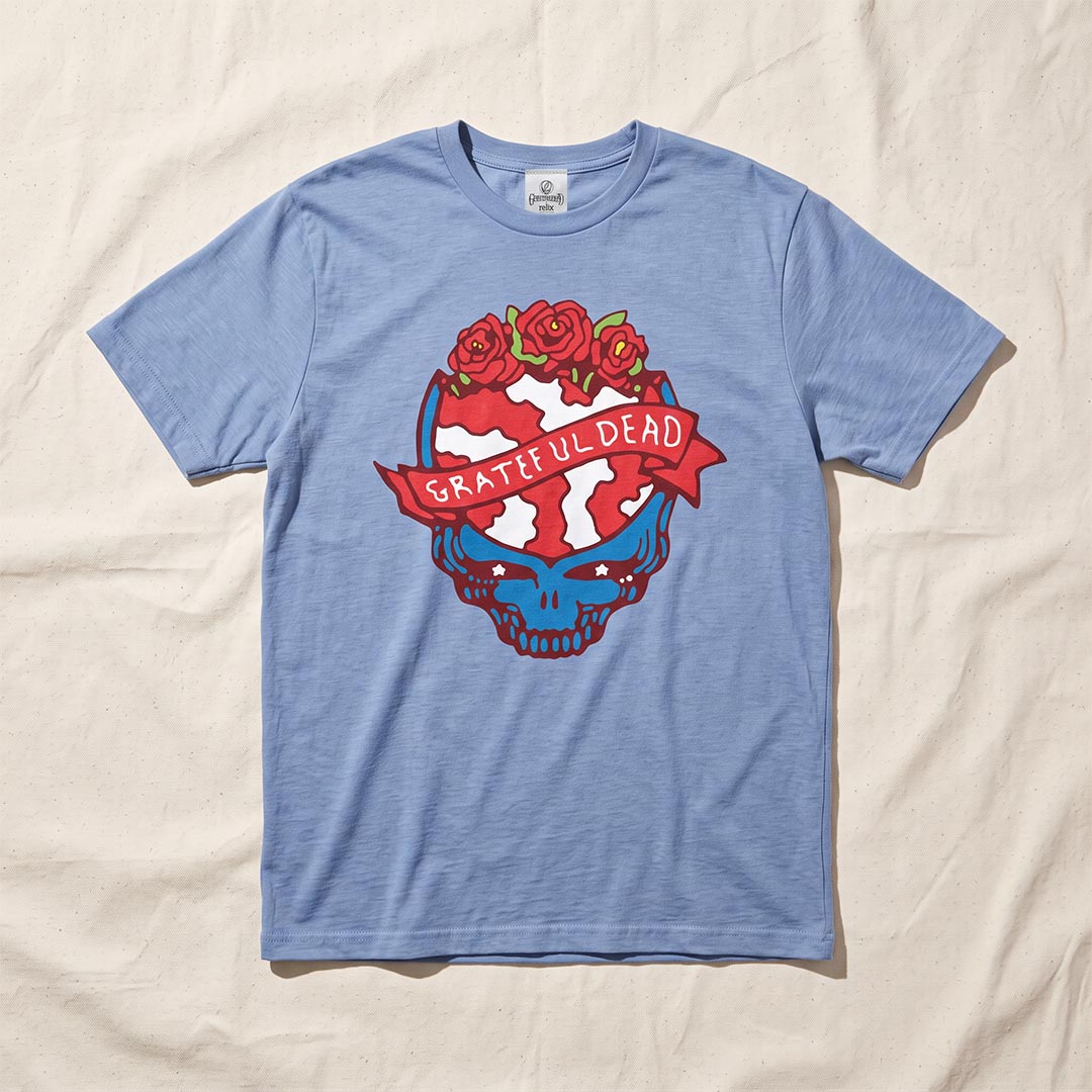 Grateful Dead Red White & Blue Stealie T-Shirt - Blue