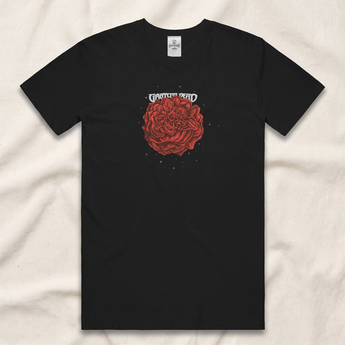 Sparkle Rose T-Shirt in Black — Officially licensed Grateful Dead T-Shirt from Relix