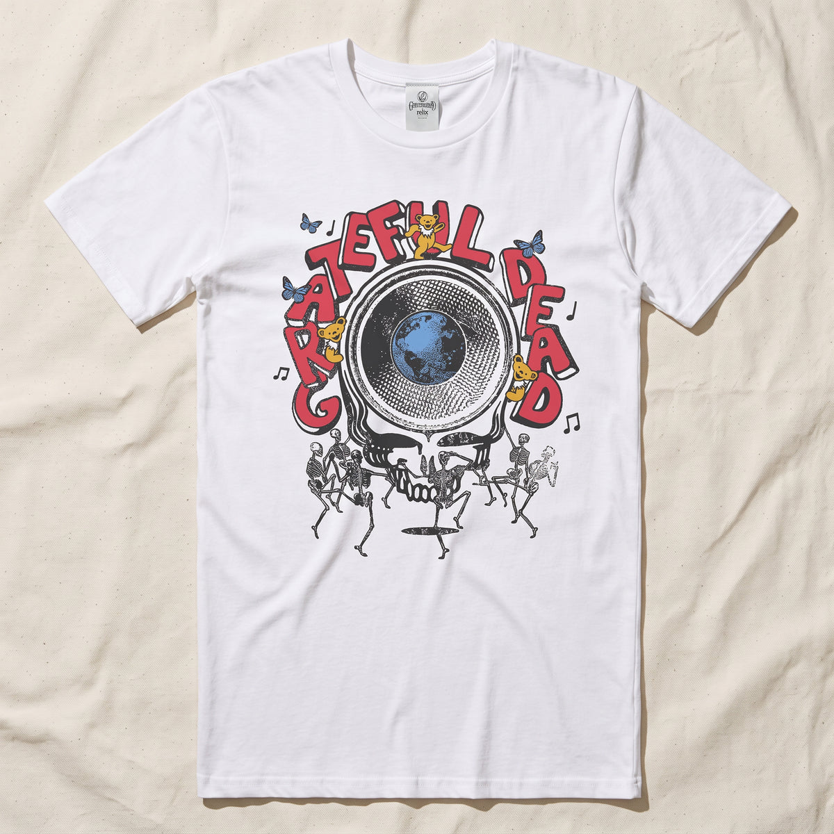 Grateful Dead Speaker Sound Stealie T-Shirt - White
