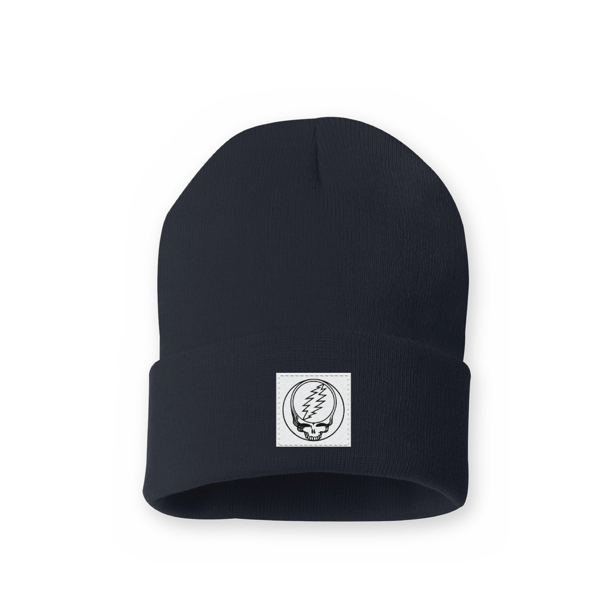 Grateful Dead Woven Label Stealie Cuffed Beanie - Navy