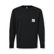 Grateful Dead Woven Label Stealie Long Sleeve Pocket T-Shirt - Black