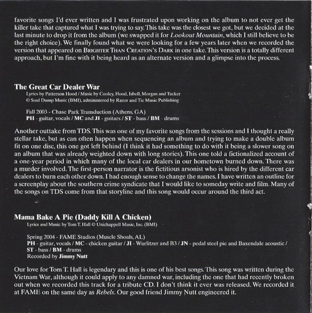 Drive-By Truckers – Fine Print (CD)