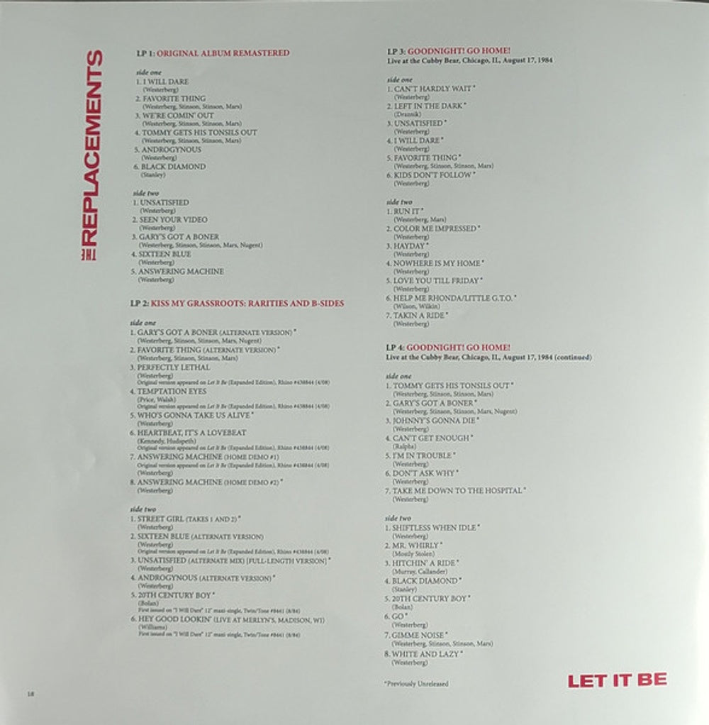 Image 10: The Replacements – Let It Be - (Deluxe Edition LP Vinyl) Vinyl LP | Relix