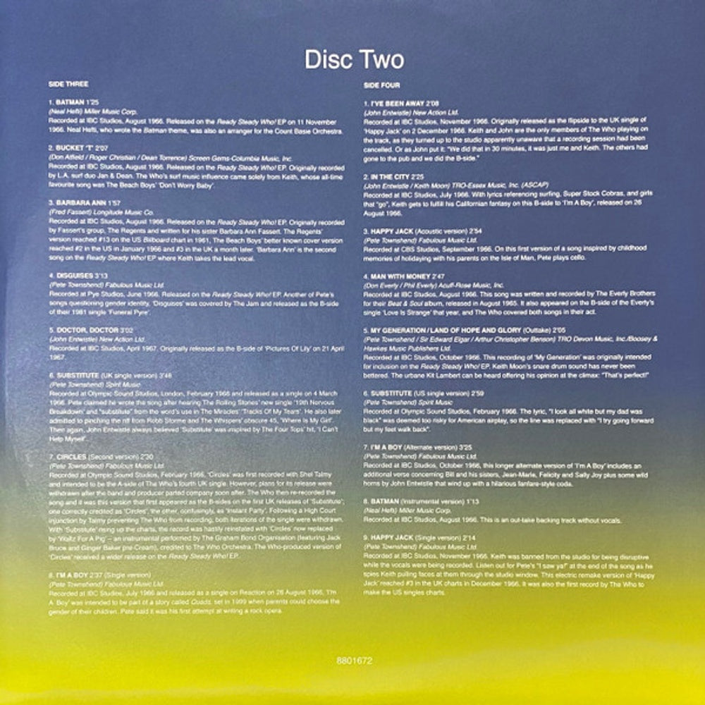 Image 11: The Who – A Quick One (RSD 2026 LP Vinyl) Vinyl LP | Relix