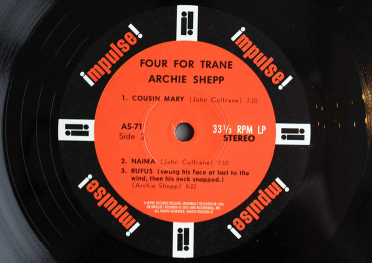Image 2: Archie Shepp – Four For Trane (Verve Vault Series, 180 Gram LP Vinyl) Vinyl LP | Relix