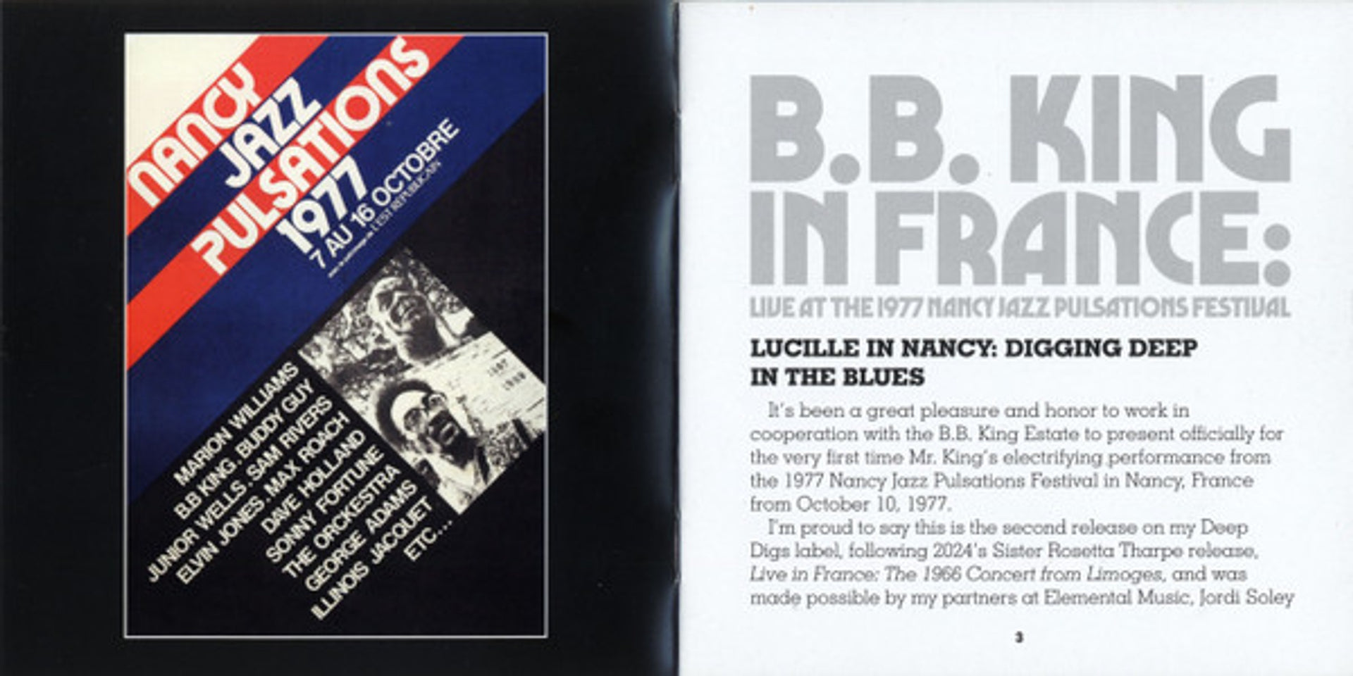Image 2: B.B. King – In France: Live At The 1977 Nancy Jazz Pulsations CD | Relix