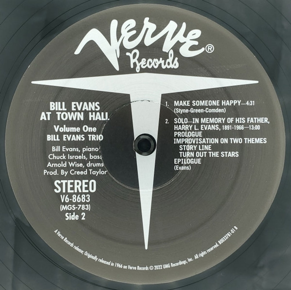 Image 2: Bill Evans – At Town Hall, Volume One (Verve Acoustic Sounds Series)[LP] Vinyl LP | Relix