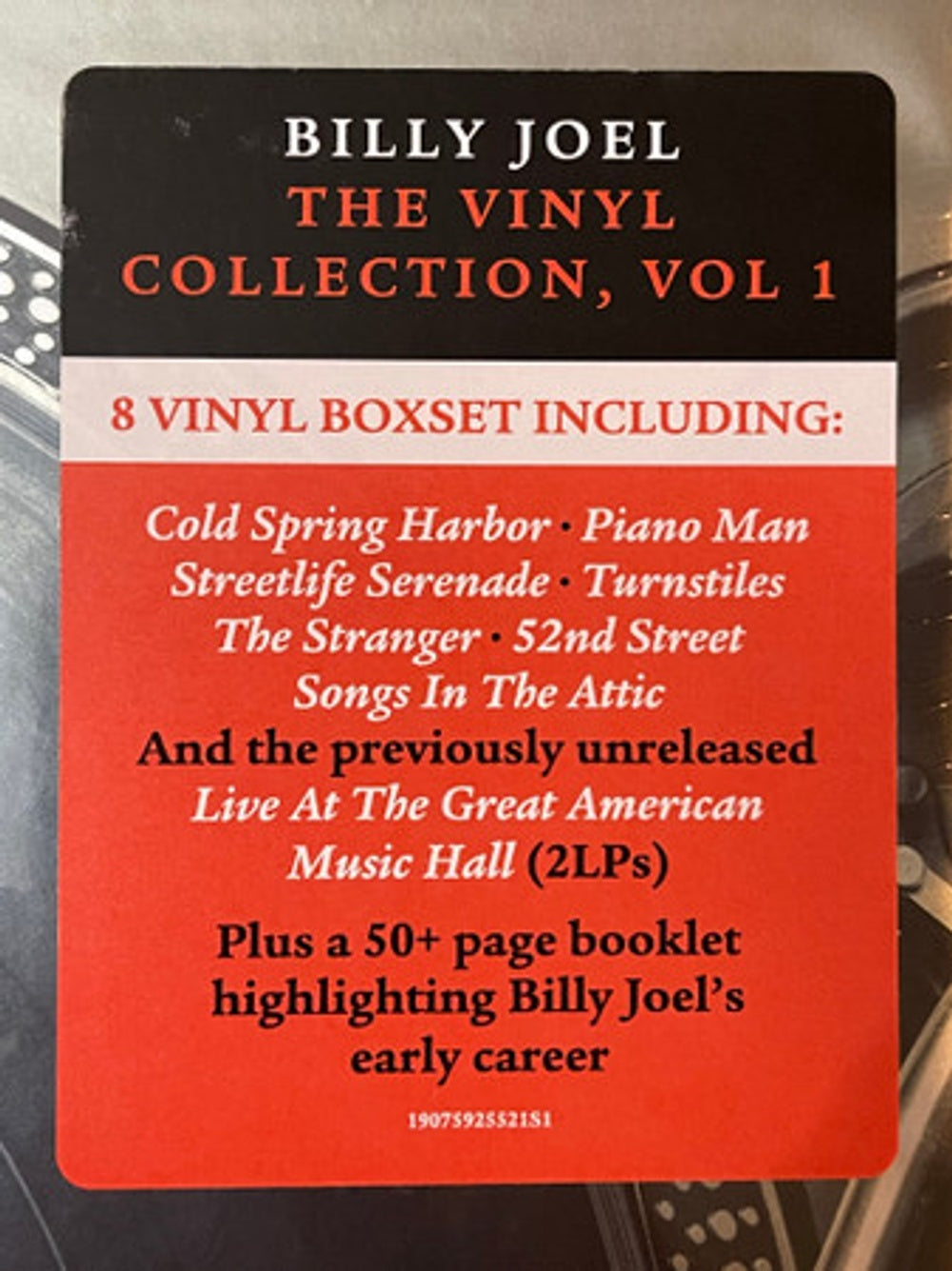 Image 2: Billy Joel – Songs In The Attic Vinyl LP | Relix