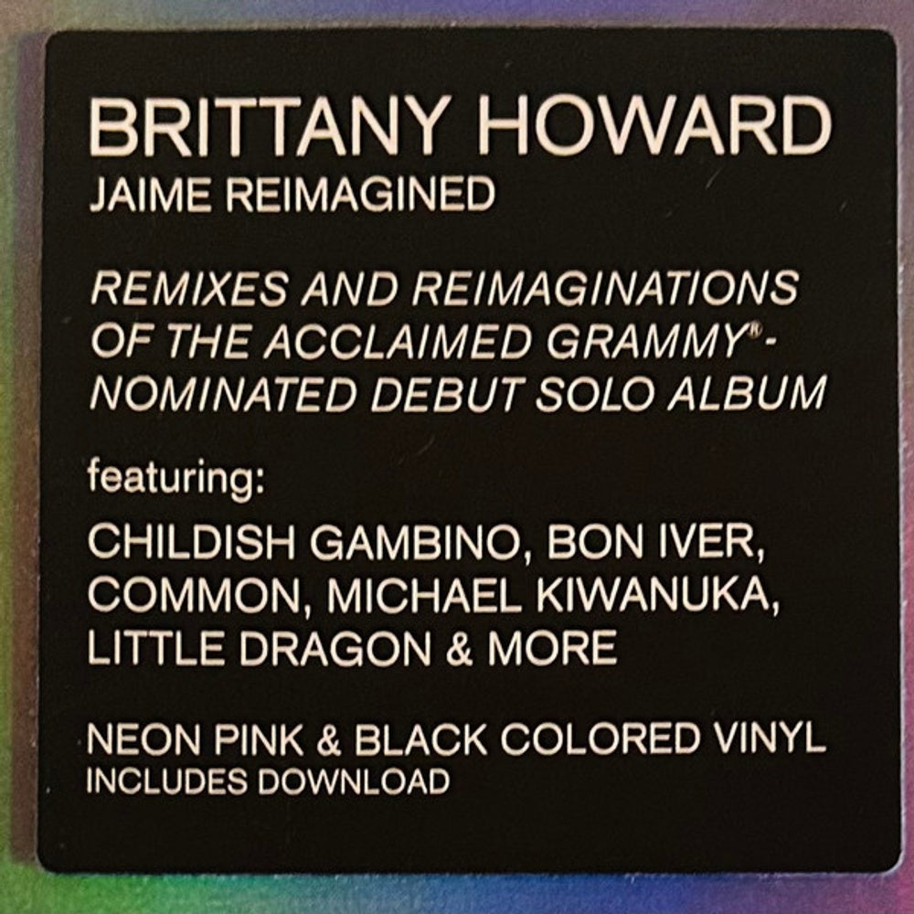 Image 2: Brittany Howard – Jaime Reimagined (Neon Magenta & Black Splotch LP Vinyl) Vinyl LP | Relix