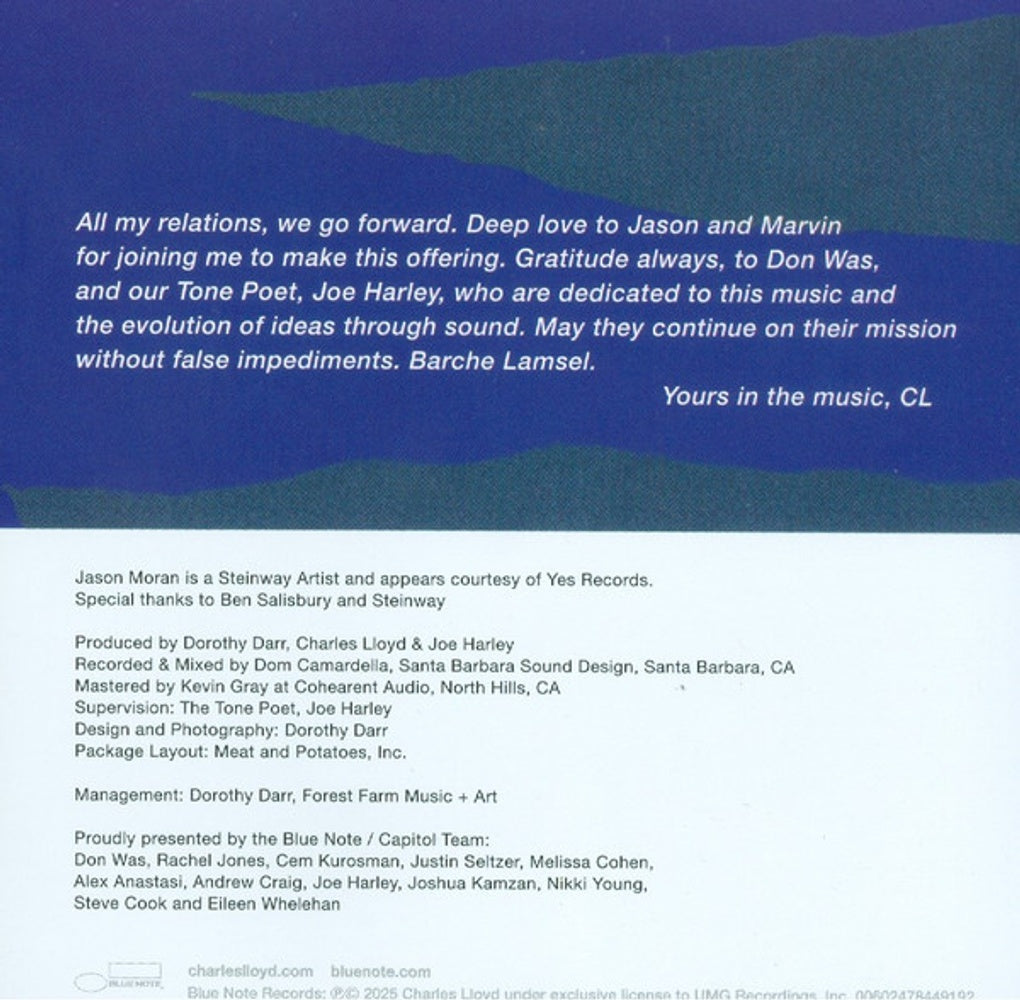 Image 2: Charles Lloyd – Figure In Blue CD | Relix