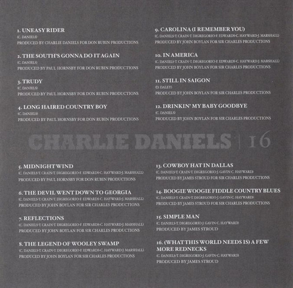 Image 2: Charlie Daniels – 16 Biggest Hits CD | Relix