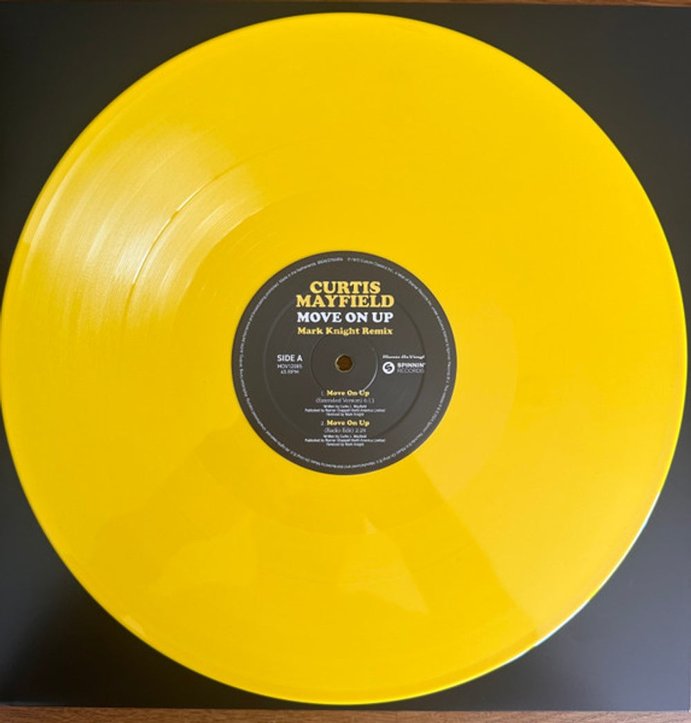 Image 2: Curtis Mayfield – Move On Up (Colored, Limited Edition, Ylw 12" Vinyl) Vinyl LP | Relix