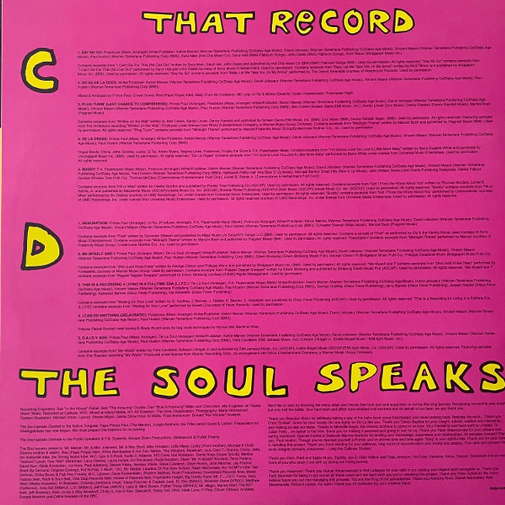 Image 2: De La Soul – 3 Feet High And Rising (Magenta LP Vinyl) Vinyl LP | Relix