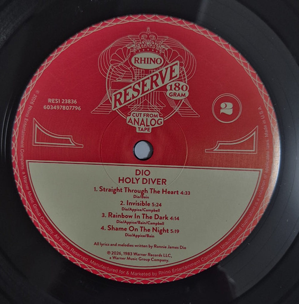 Image 2: Dio – Holy Diver (Rhino Reserve LP Vinyl) Vinyl LP | Relix